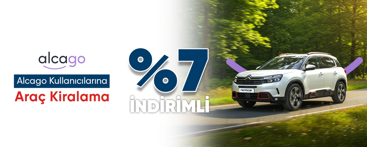 Alcago Kullanıcılarına %7 İndirimli Araç Kiralama